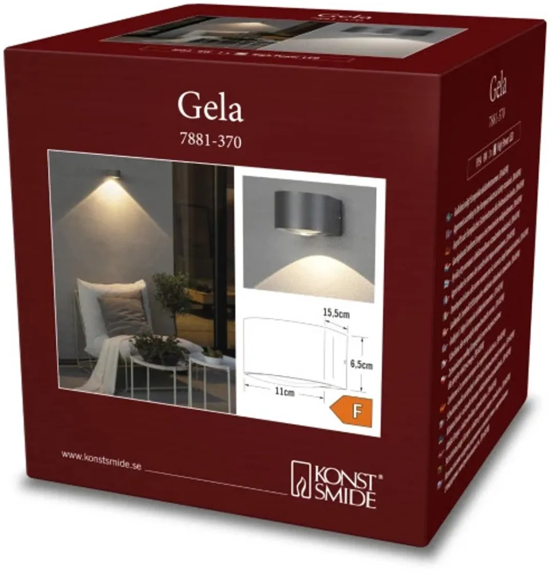 Konstsmide Strakke Downlighter Gela Antraciet - 6W