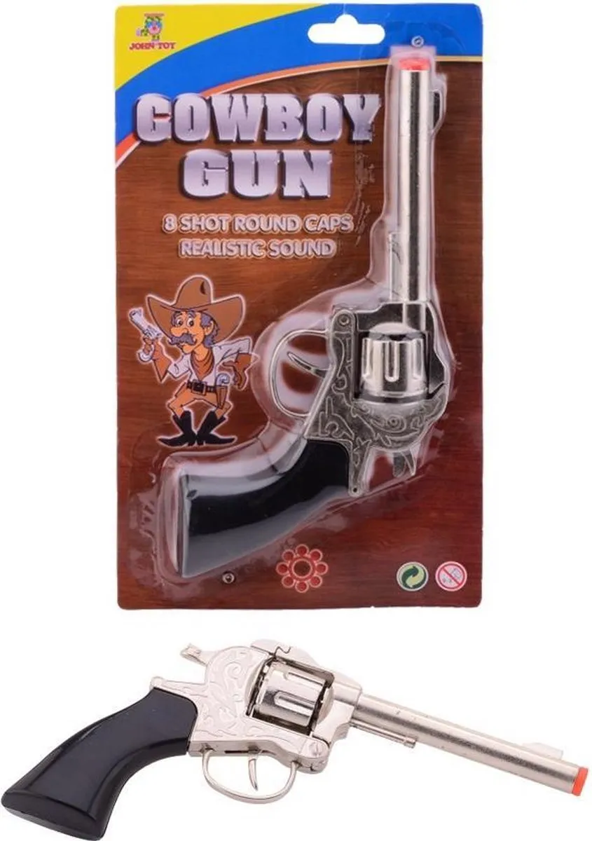 Johntoy Cowboy Pistool 8 Schots - Multi