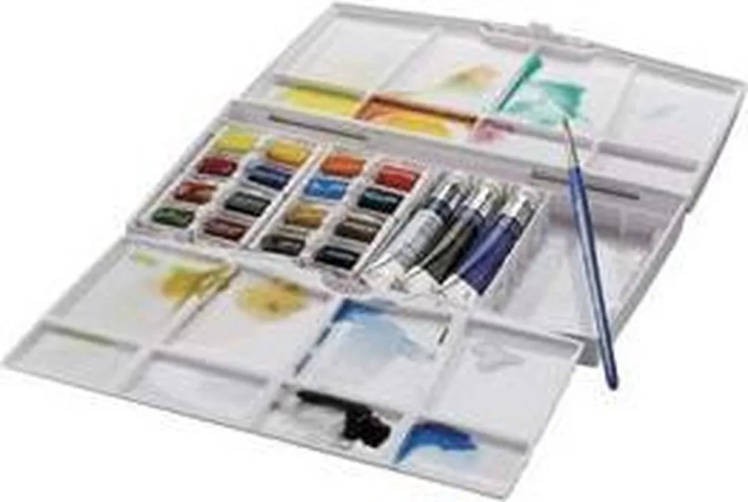 Winsor & Newton Cotman Aquarelverf Painting Plus Set - 16 Kleuren 379g