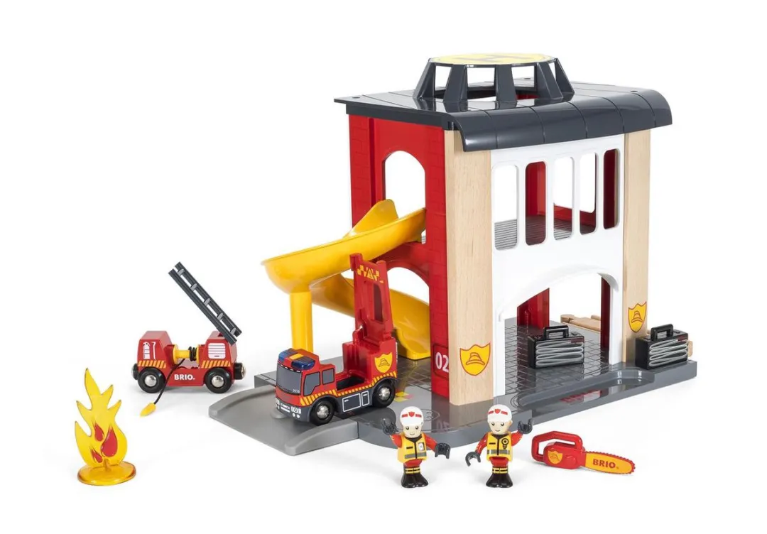 BRIO Grote Brandweerkazerne 33833 - 12-delig - Multikleur