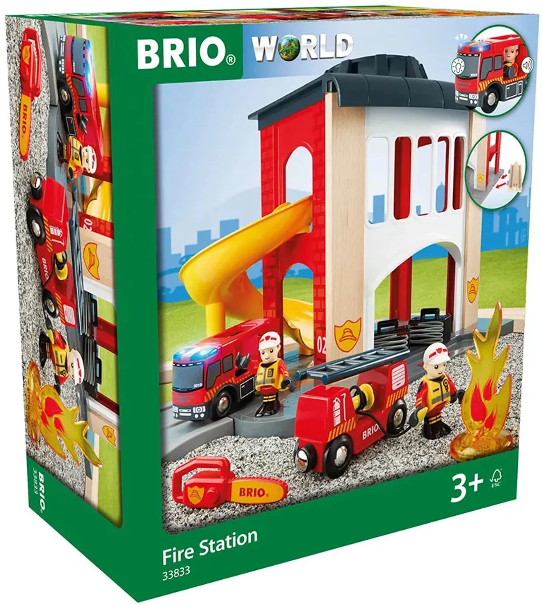 BRIO Grote Brandweerkazerne 33833 - 12-delig - Multikleur