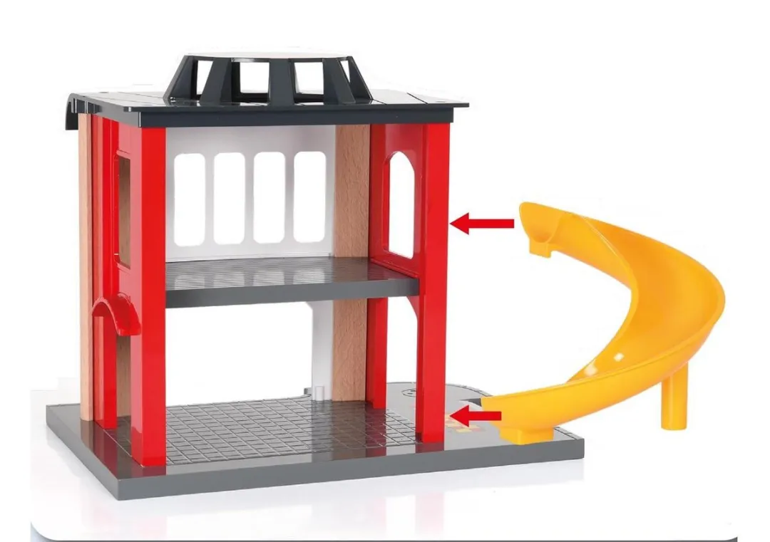 BRIO Grote Brandweerkazerne 33833 - 12-delig - Multikleur