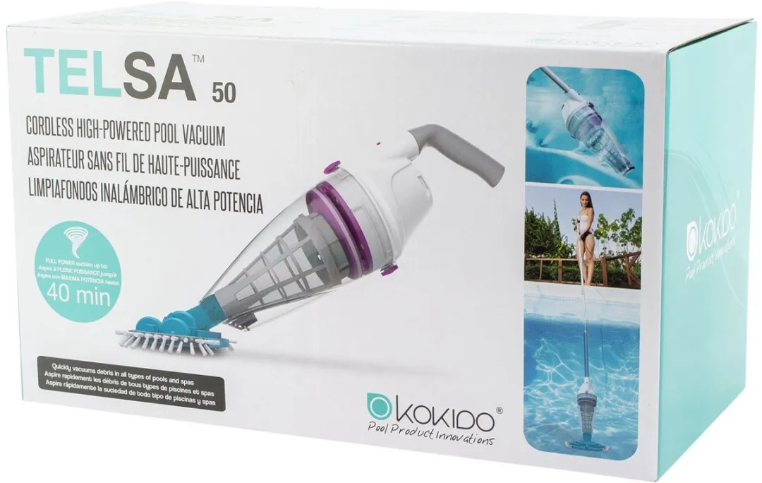 Kokido Telsa 50 EV50CBX Oplaadbare Zwembadstofzuiger - 45 Min