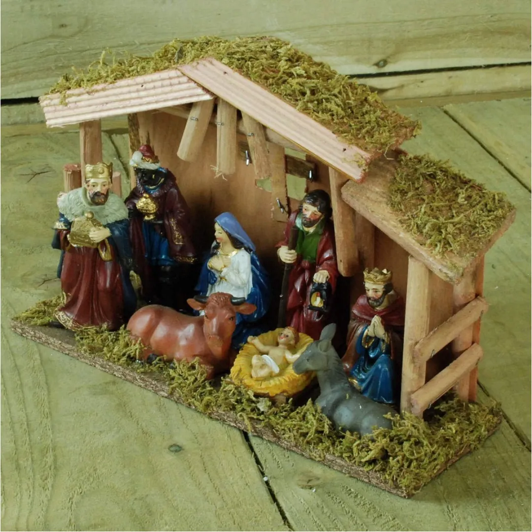 Kaemingk Kerststal - 8 Figuren 12cm - afbeelding 6 van 6