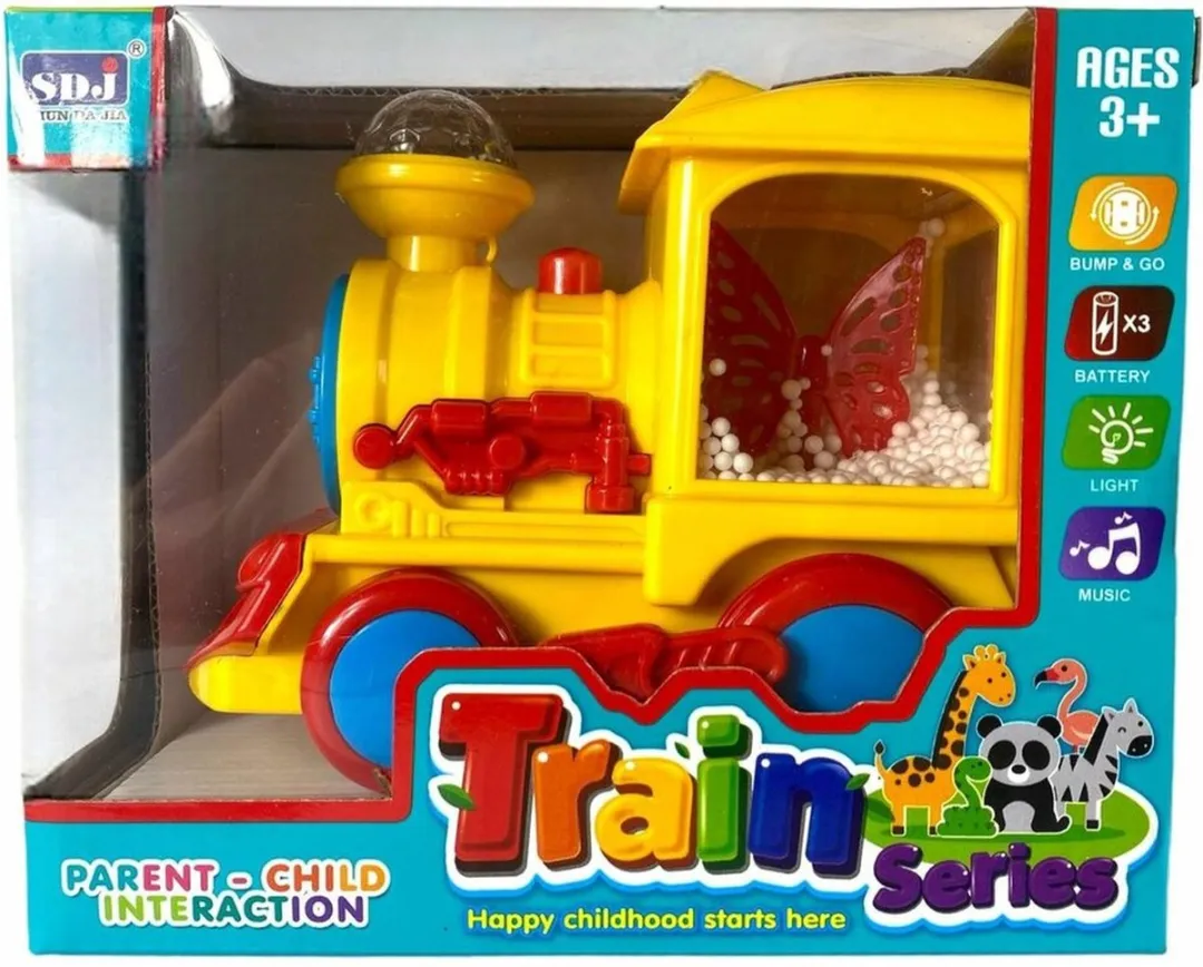 YJ Toys Chook Chook Zelfrijdende Trein Geel - 3x AAA