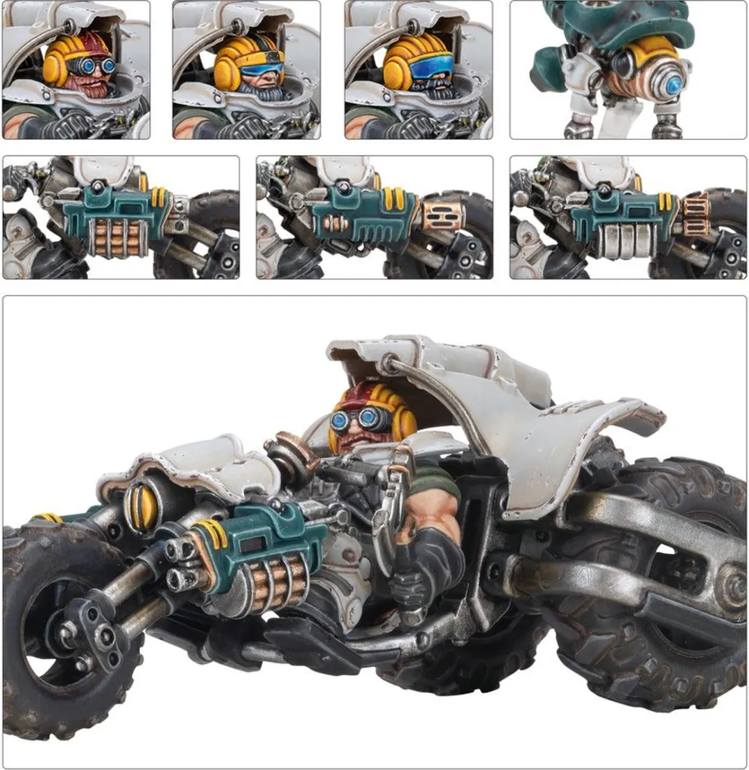Games Workshop Necromunda Ironhead Squat Svenotar Scout Trikes 116 Onderdelen