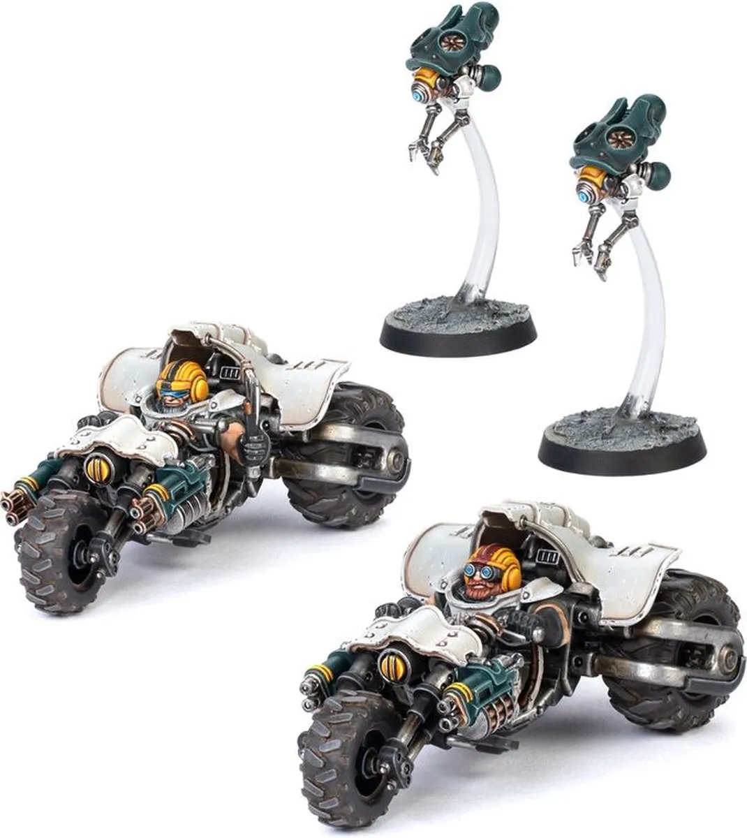 Games Workshop Necromunda Ironhead Squat Svenotar Scout Trikes 116 Onderdelen