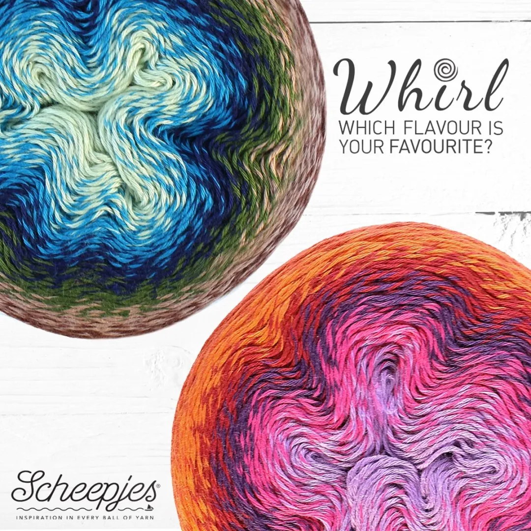 Scheepjes Whirl 1000m - Red Velvet Sunrise - 3 Kleuren