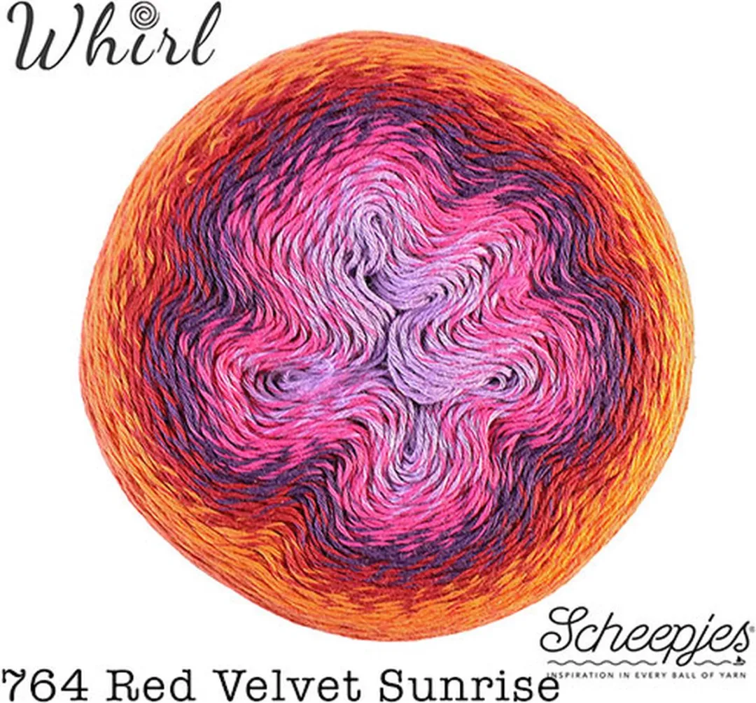Scheepjes Whirl 1000m - Red Velvet Sunrise - 3 Kleuren