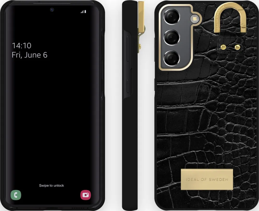 iDeal of Sweden Fashion Case Atelier Samsung Galaxy S21 - Black Croco - afbeelding 5 van 5