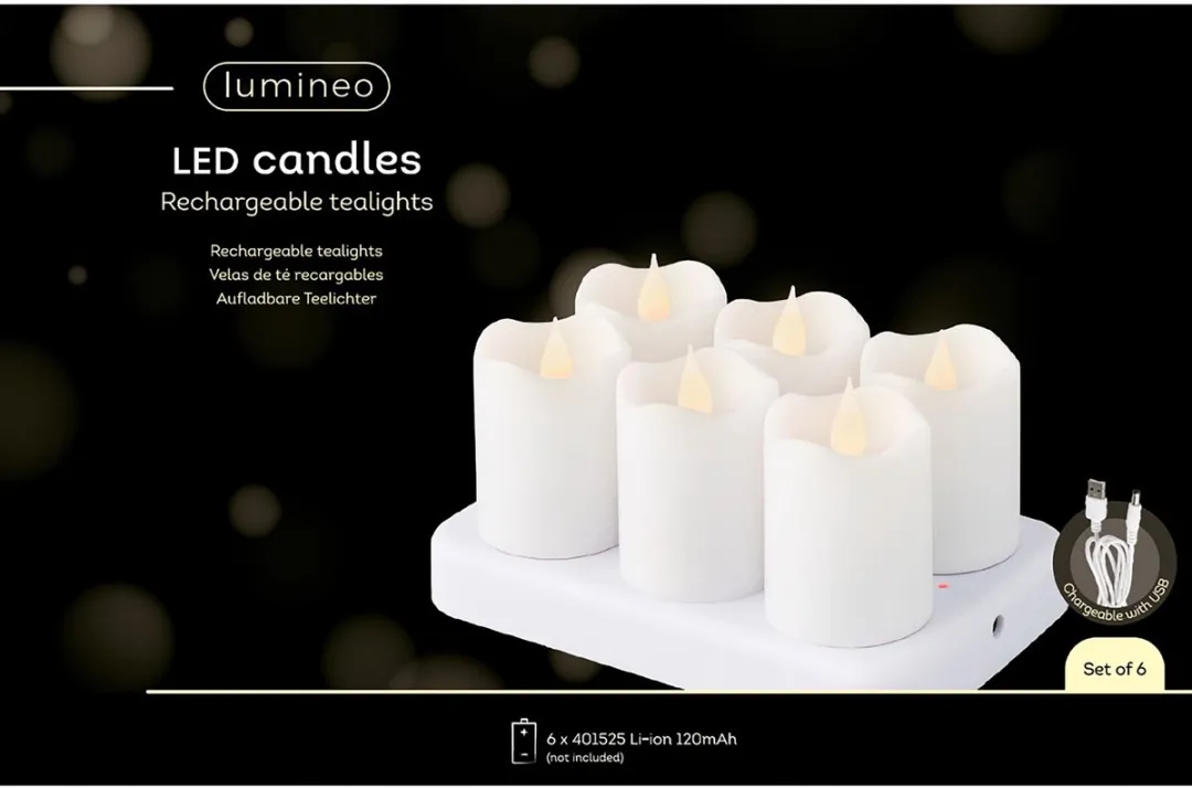 Lumineo LED Oplaadbare Theelichten