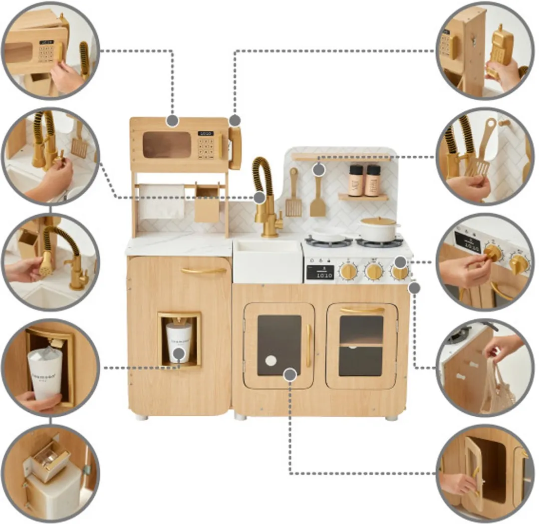 Teamson Kids Cyprus Houten Speelkeuken - Eiken/Marmer