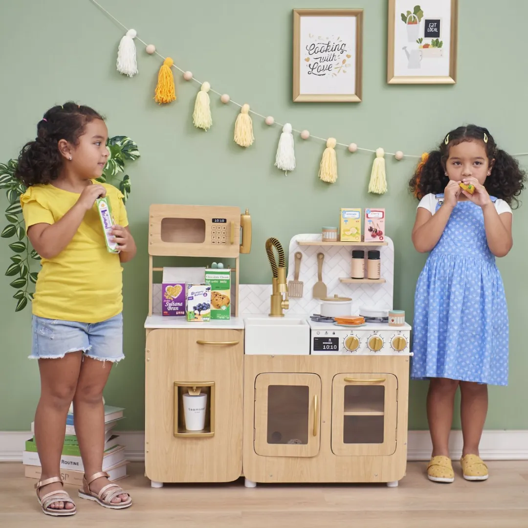 Teamson Kids Cyprus Houten Speelkeuken - Eiken/Marmer