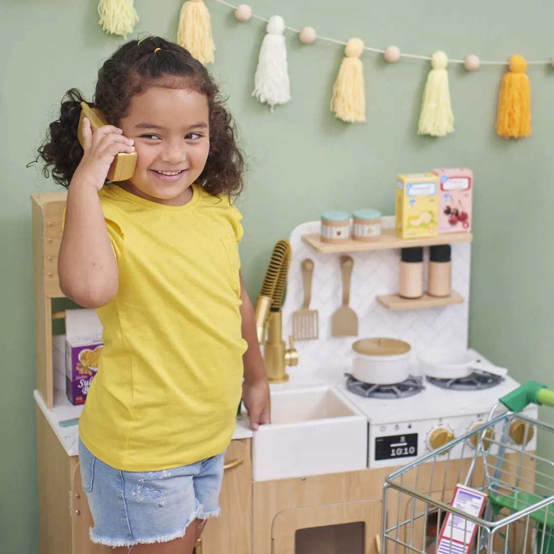 Teamson Kids Cyprus Houten Speelkeuken - Eiken/Marmer