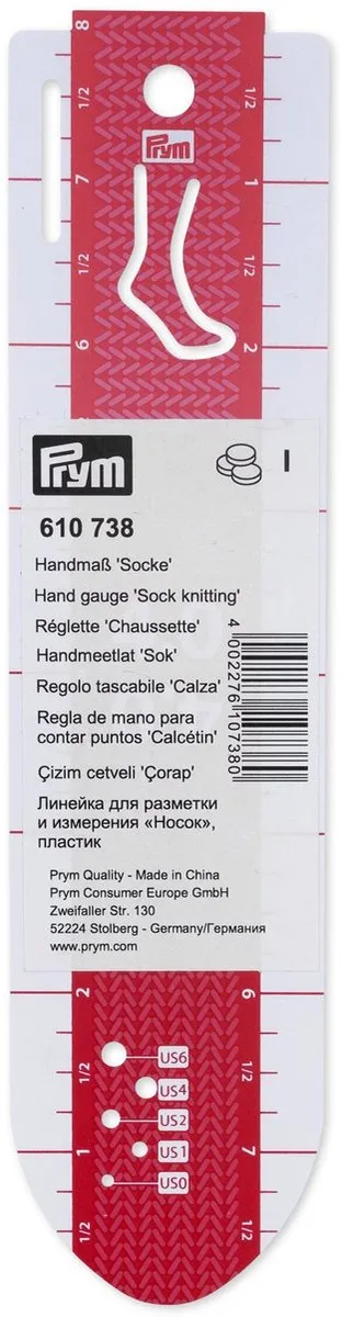 Prym Handmeetlat 'Sok' 20cm - Uni