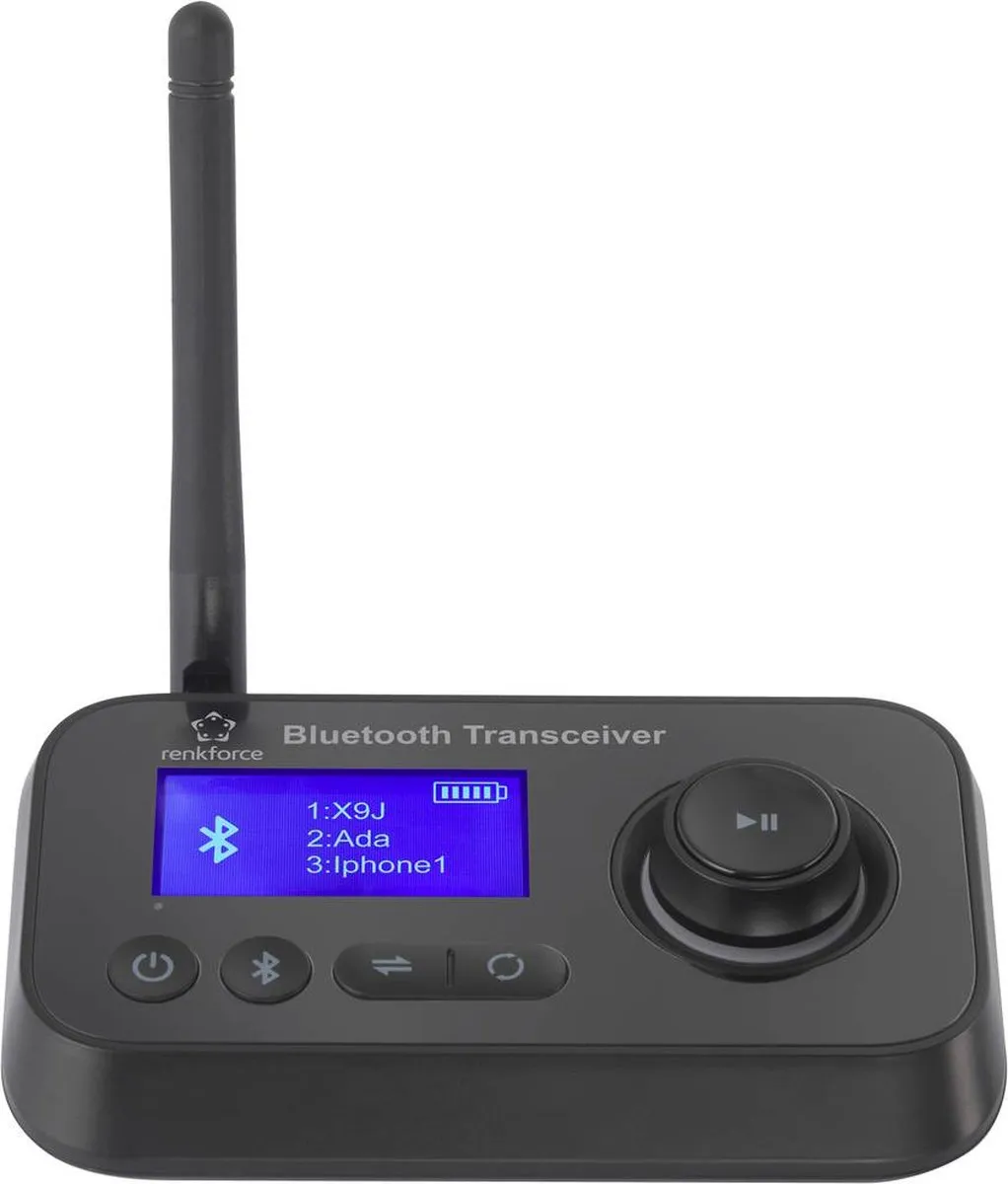 Renkforce RF-BTR-210 Bluetooth Muziekzender/Ontvanger - Zwart