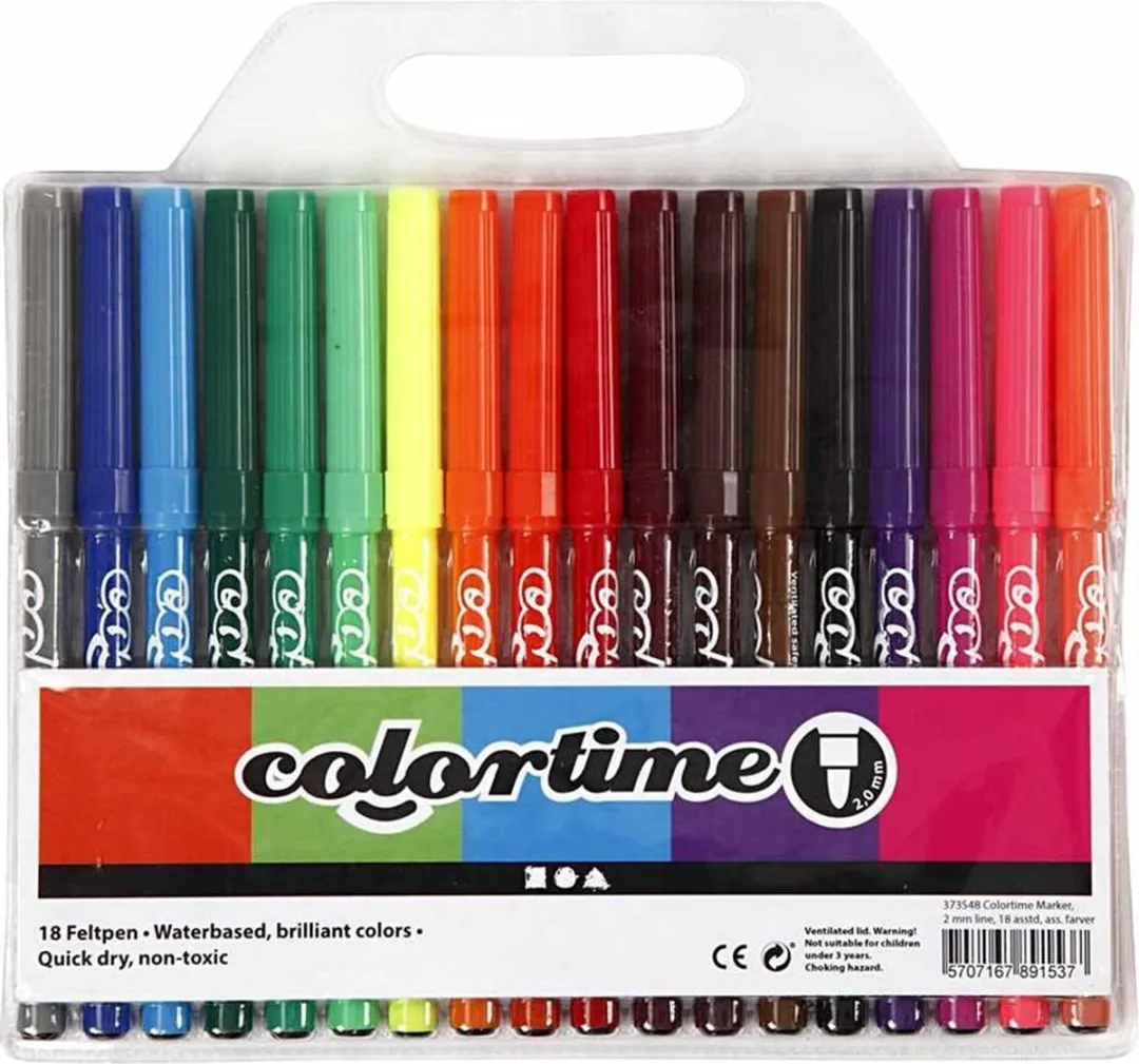 Colortime Stiften 2mm Multicolor - 18 Stuks