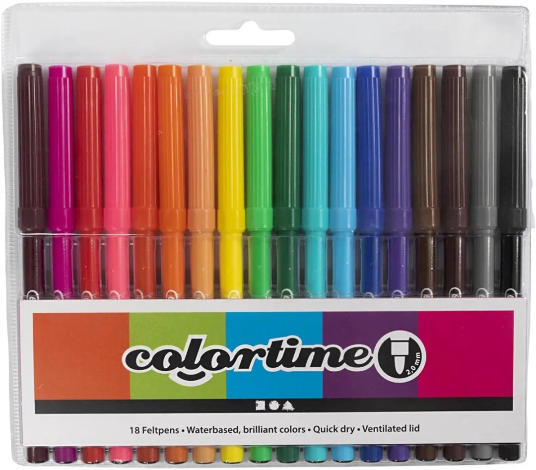 Colortime Stiften 2mm Multicolor - 18 Stuks