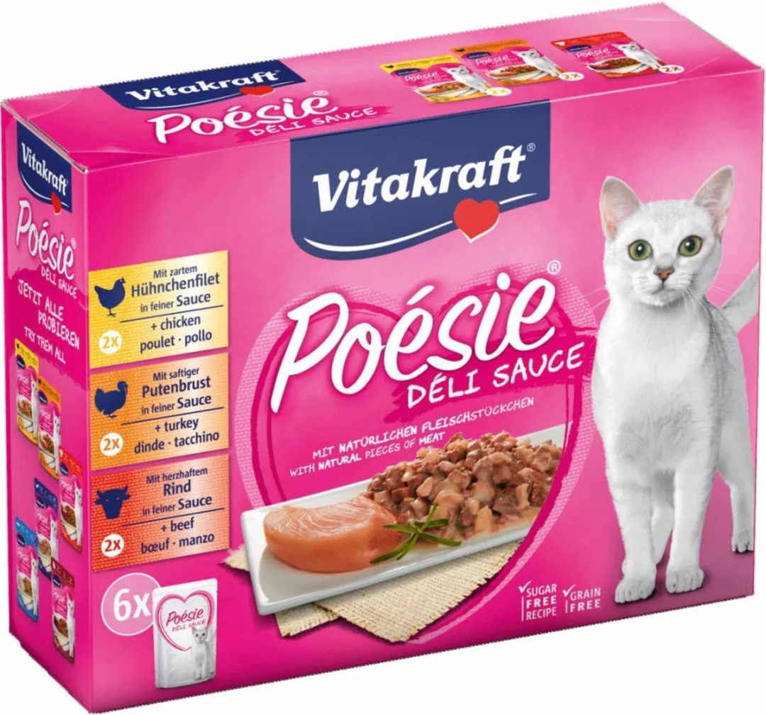 Vitakraft Poesie Deli Sauce Kattennatvoer - 6x85g