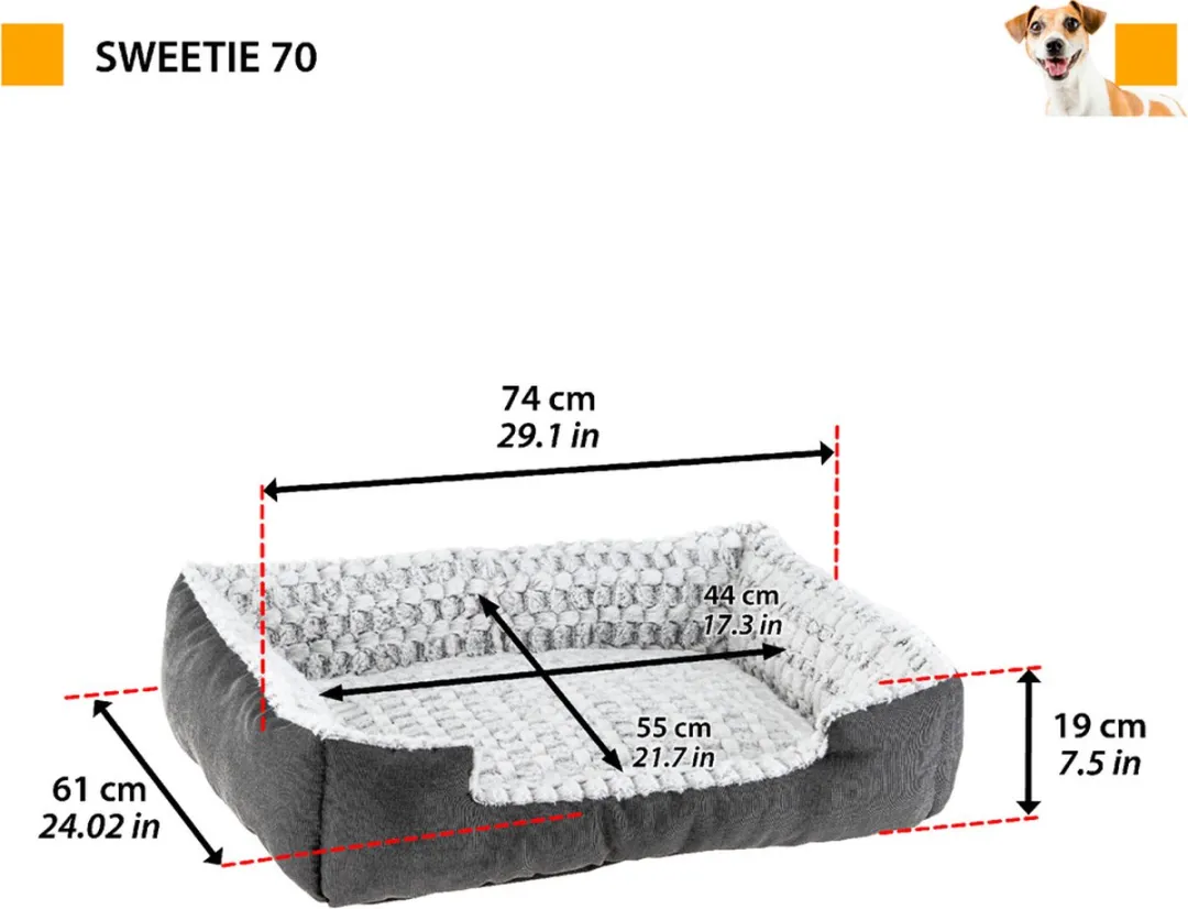 Ferplast Sweetie Hondenmand M - 74x61cm Grijs