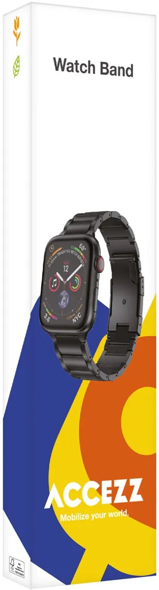 Accezz Mat Titanium Band - Garmin 26mm - Zwart - afbeelding 6 van 6