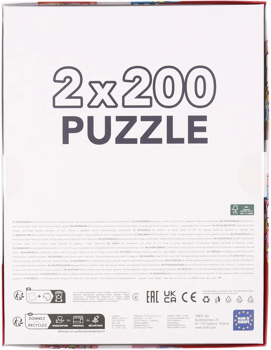 Trefl Hello Kitty en Vriendjes Puzzel - 400 Stuks (2x200)