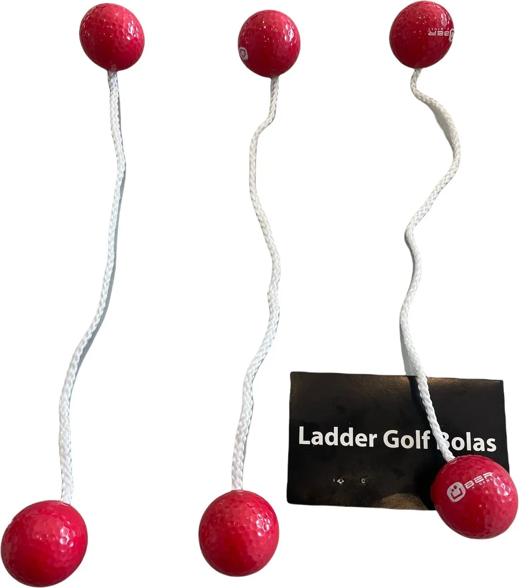 Ubergames Laddergolf Bolas - 6 Stuks - Koraalrood
