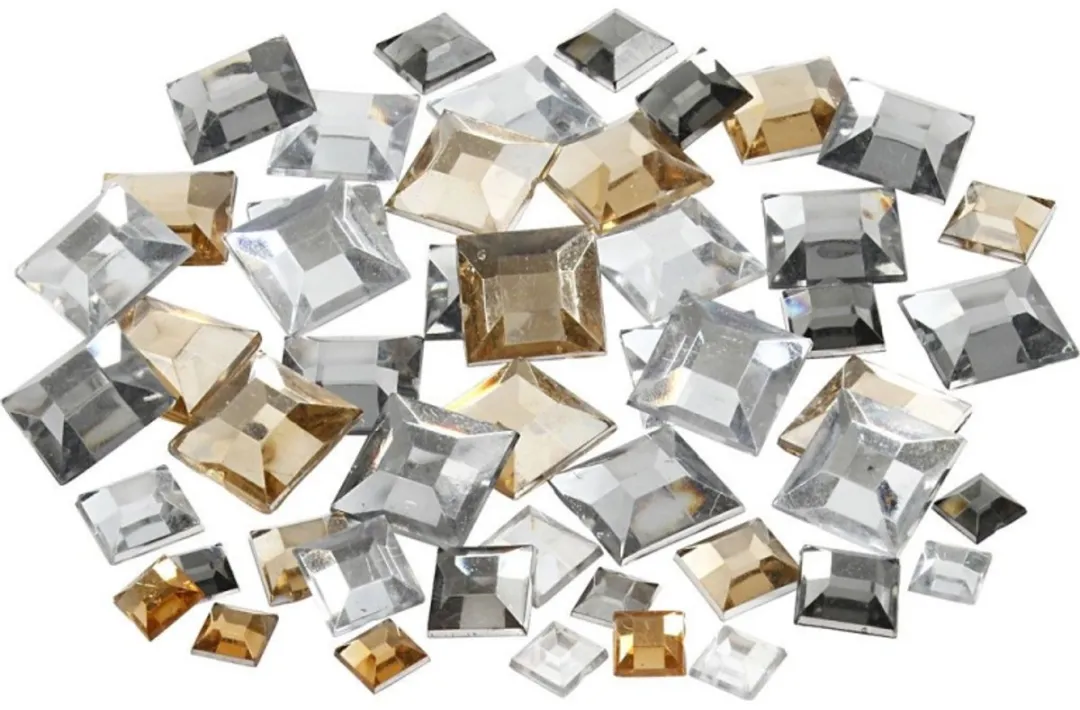 Creativ Company Strasstenen Vierkant Zilver Harmonie 6-12mm
