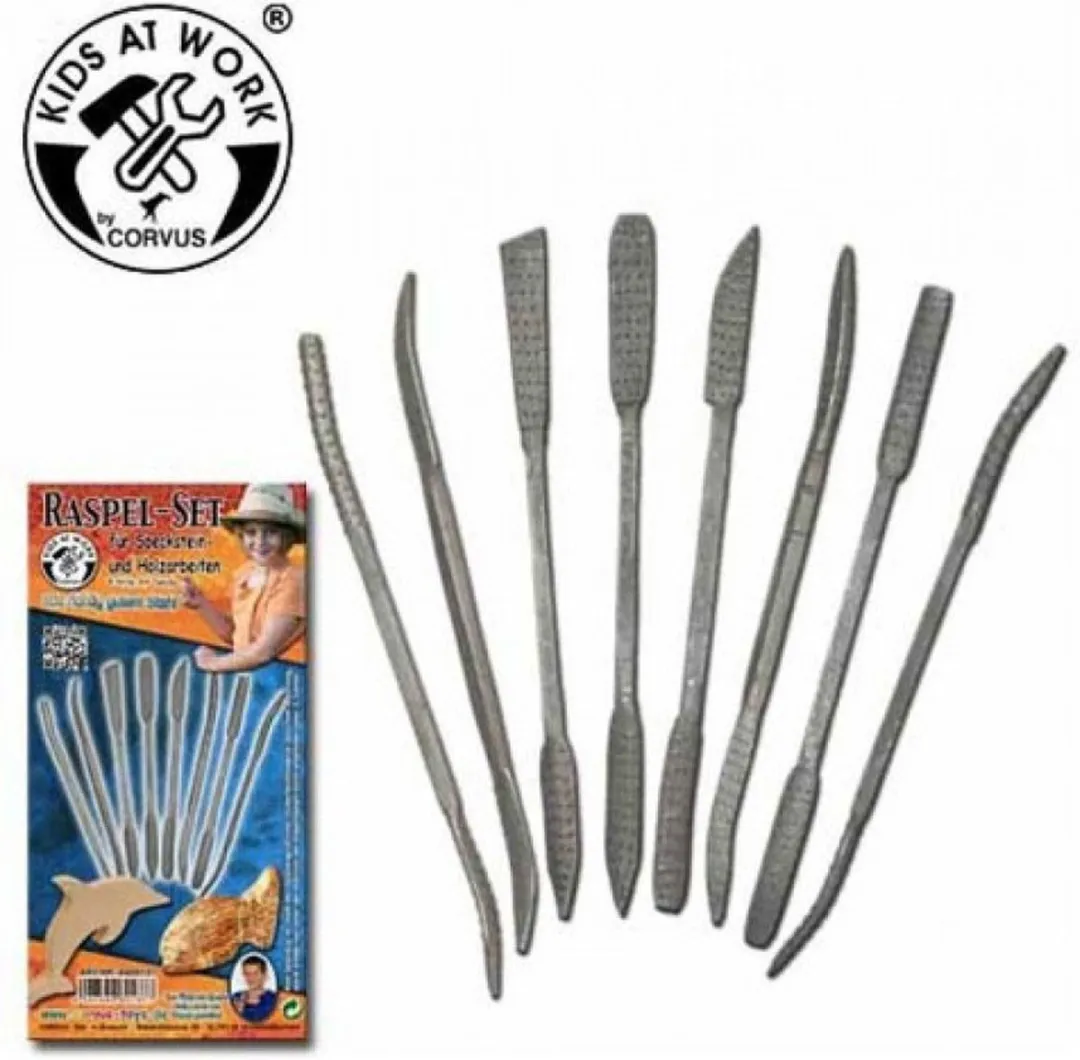 Kids At Work A 600 137 Raspen Set - 8-delig - Zilvergrijs