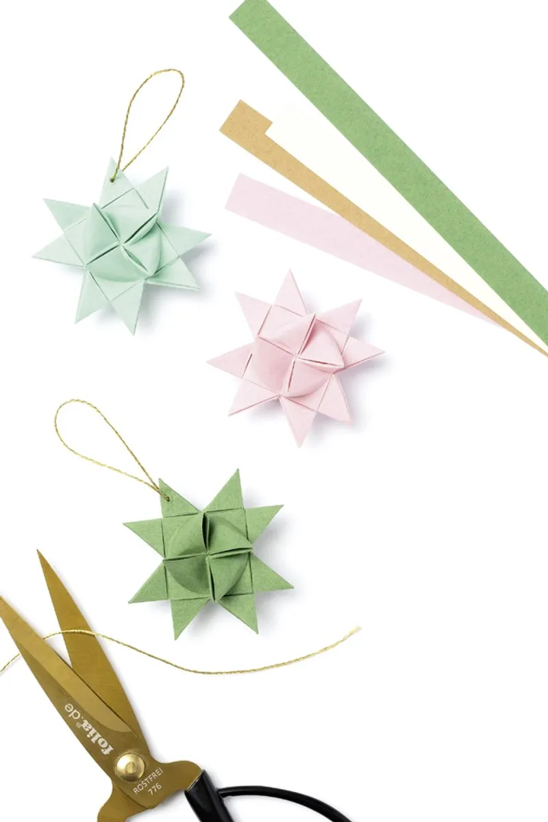 Folia Pasteltinten Vouwpapierstroken Mini Sterren - 100 Stuks