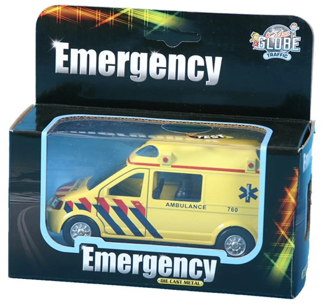Kids GLOBE Ambulance Licht & Geluid 510643 - Geel - afbeelding 6 van 6