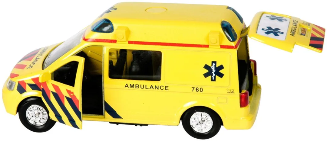 Kids GLOBE Ambulance Licht & Geluid 510643 - Geel