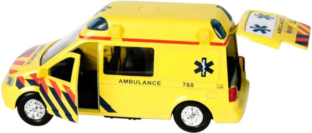 Kids GLOBE Ambulance Licht & Geluid 510643 - Geel