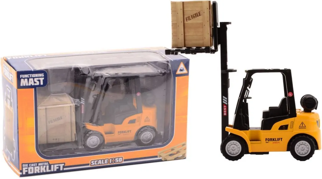 Johntoy Vorkheftruck Die-cast 26093-john - Geel