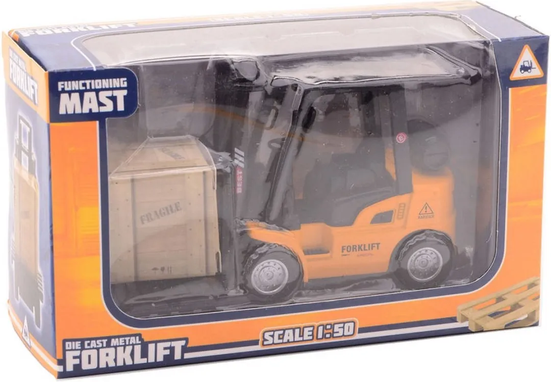 Johntoy Vorkheftruck Die-cast 26093-john - Geel