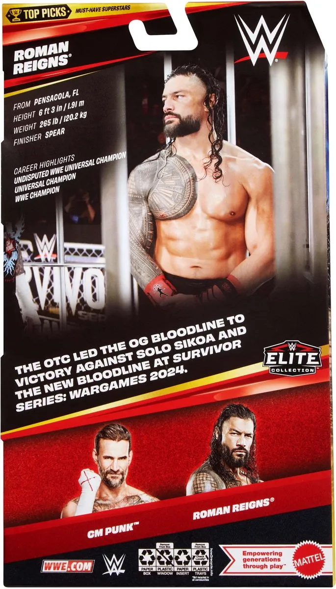 Mattel WWE Elite Collection Roman Reigns Actiefiguur 6 inch - Multicolor