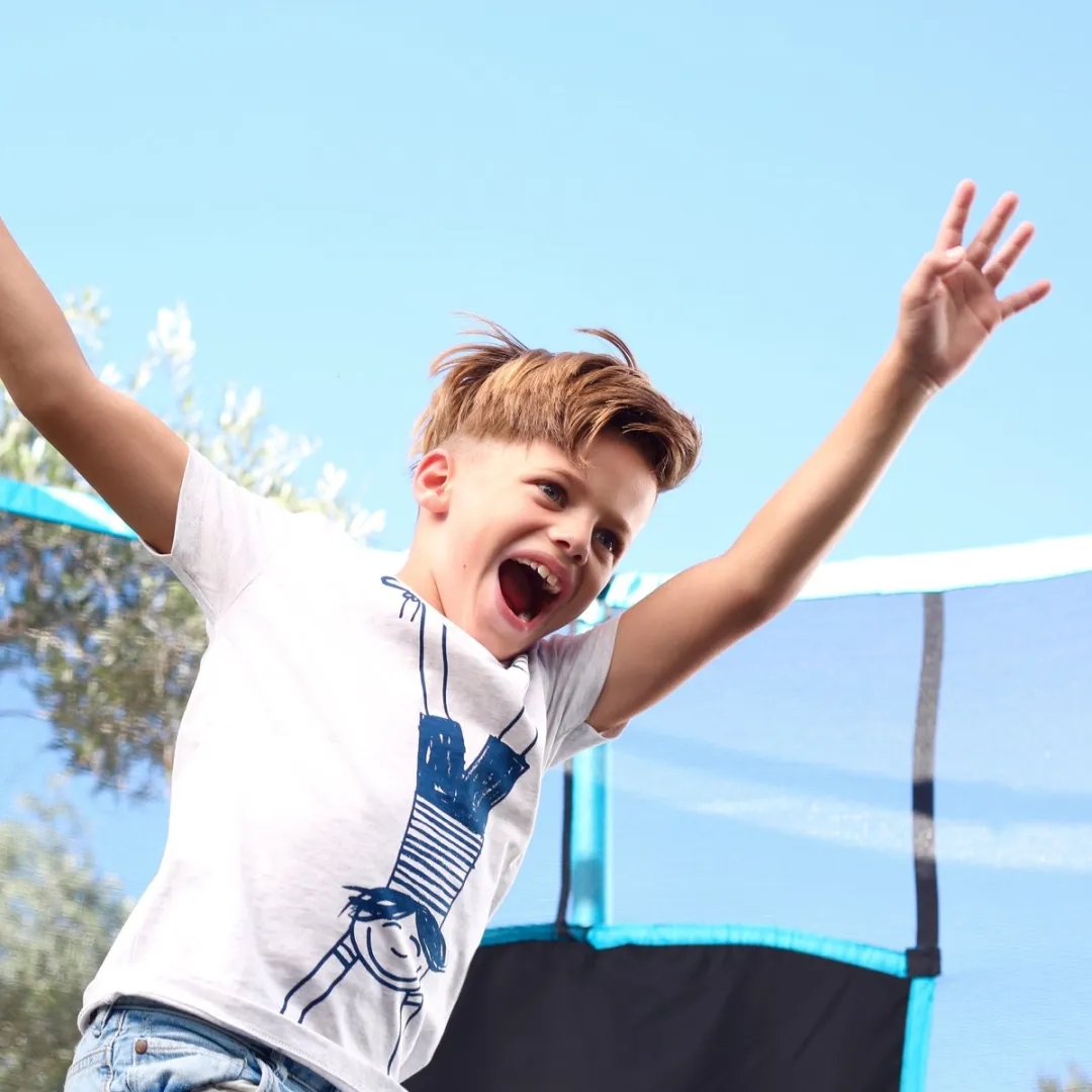 TP Toys Genius 14 Trampoline 427cm - Zwart/Blauw - afbeelding 6 van 6