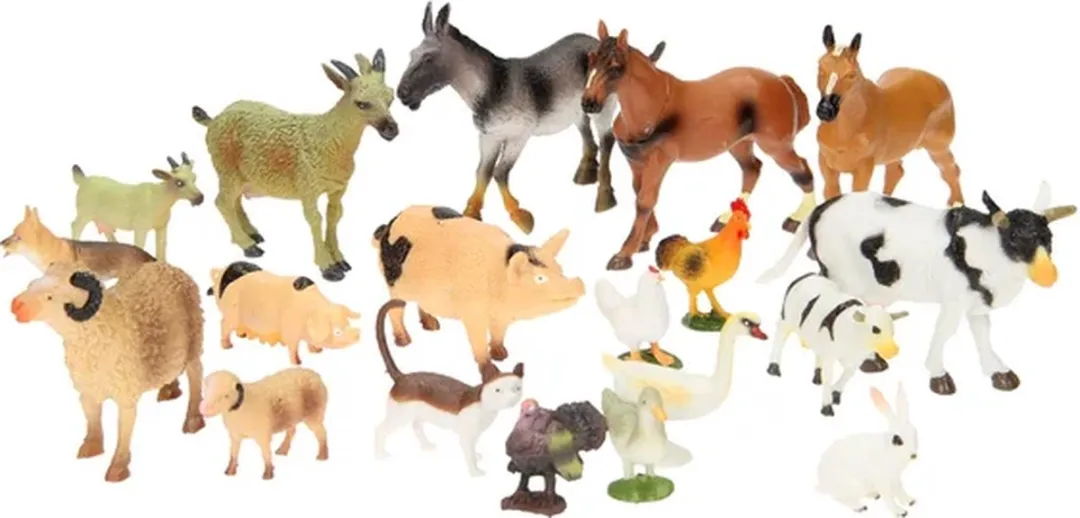 Johntoy Boerderijdieren 20 Stuks - Divers