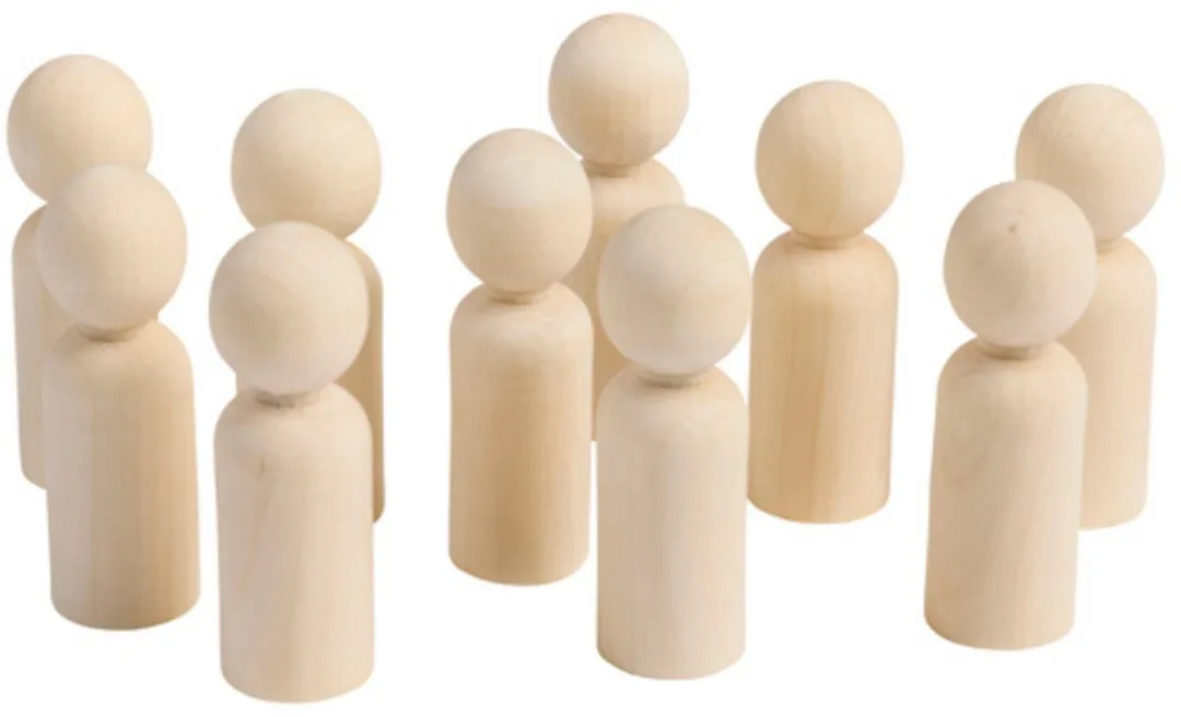 Eduplay Houten Poppetjes 10 Stuks Multicolor