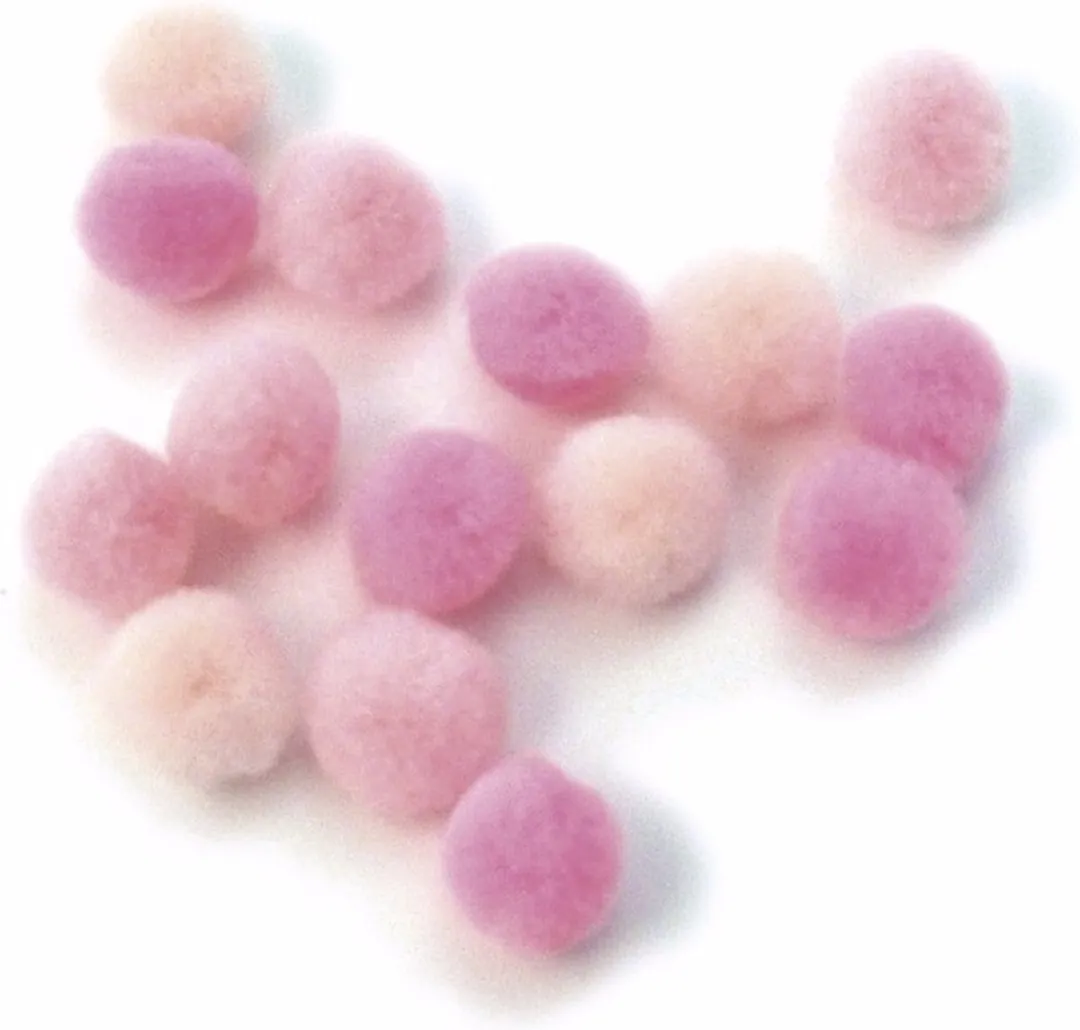 Rayher Knutsel Pompons Roze 15mm
