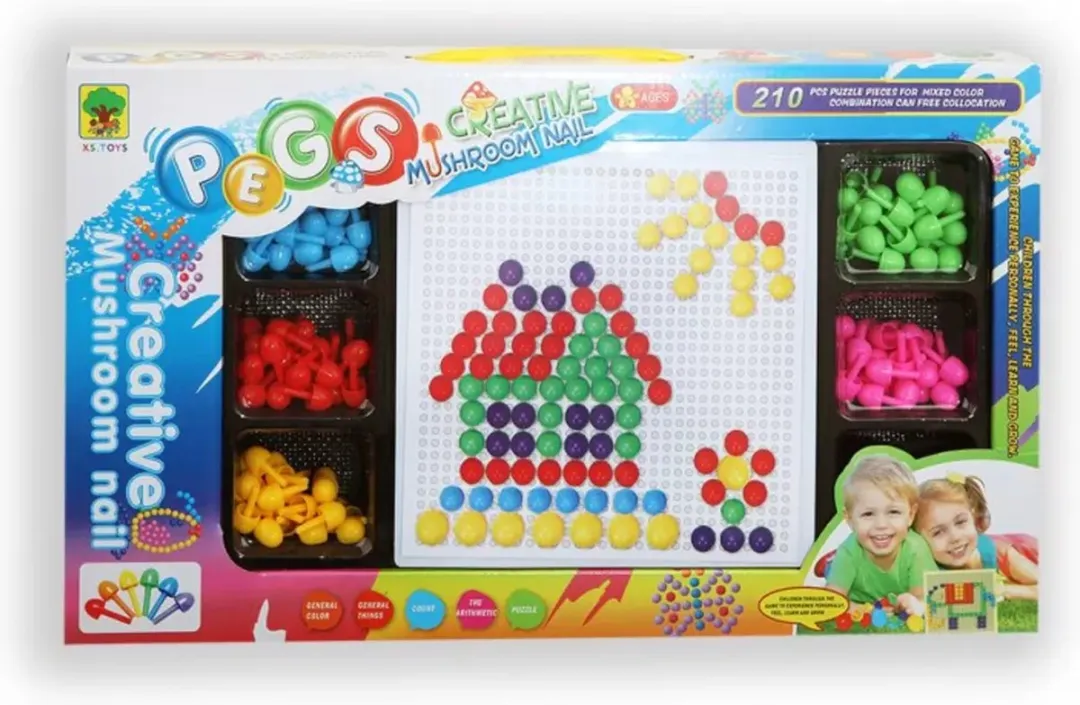 Jonotoys Steekknopjes Creative Mushroom Nail 210 - Multicolor