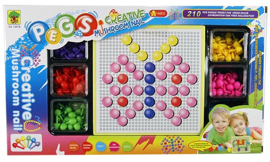 Jonotoys Steekknopjes Creative Mushroom Nail 210 - Multicolor