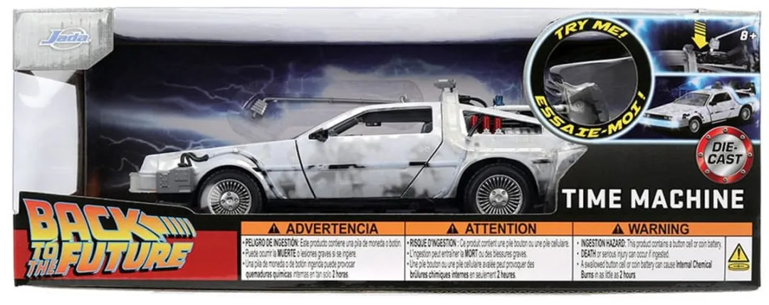 Back To The Future - Bevroren Delorean - Schaal 1:24 - Met verlichting - Jada Toys