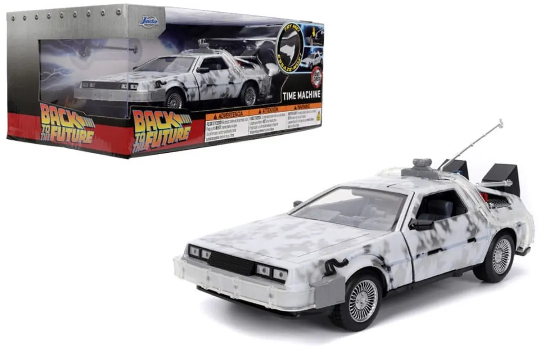 Back To The Future - Bevroren Delorean - Schaal 1:24 - Met verlichting - Jada Toys