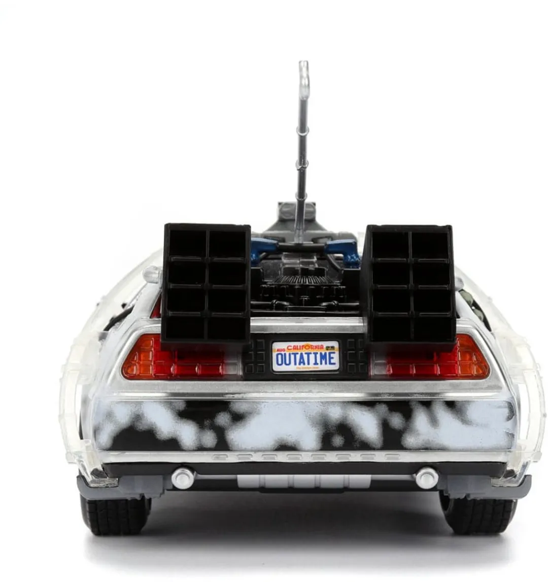 Back To The Future - Bevroren Delorean - Schaal 1:24 - Met verlichting - Jada Toys