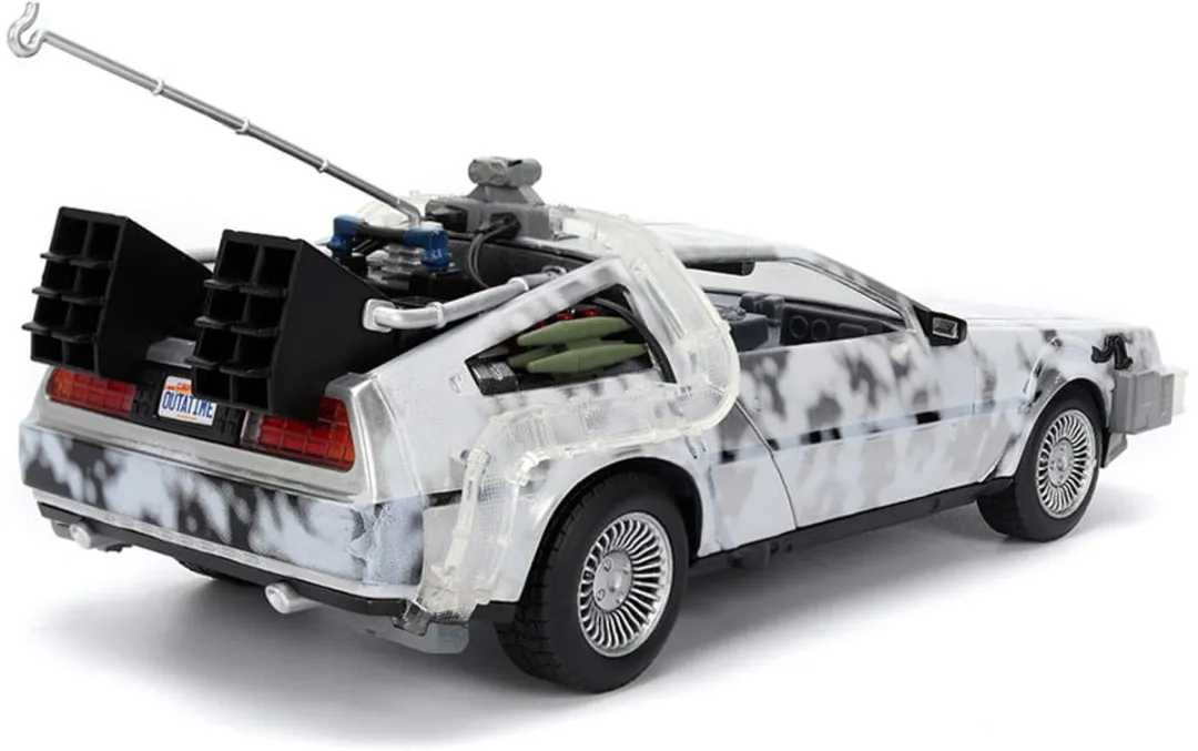 Back To The Future - Bevroren Delorean - Schaal 1:24 - Met verlichting - Jada Toys