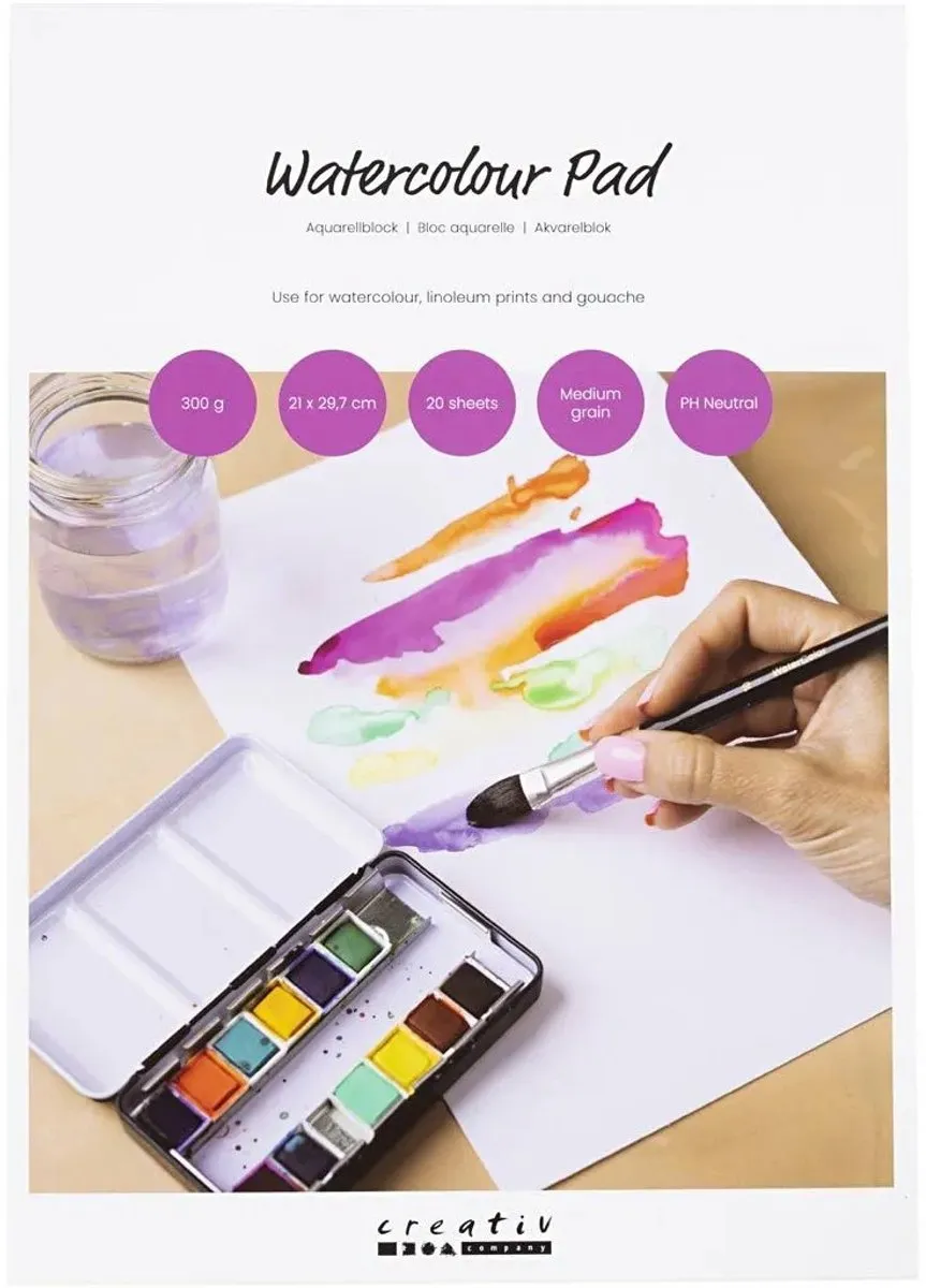 Creativ Company Aquarelblok 20 Pagina's 300gr