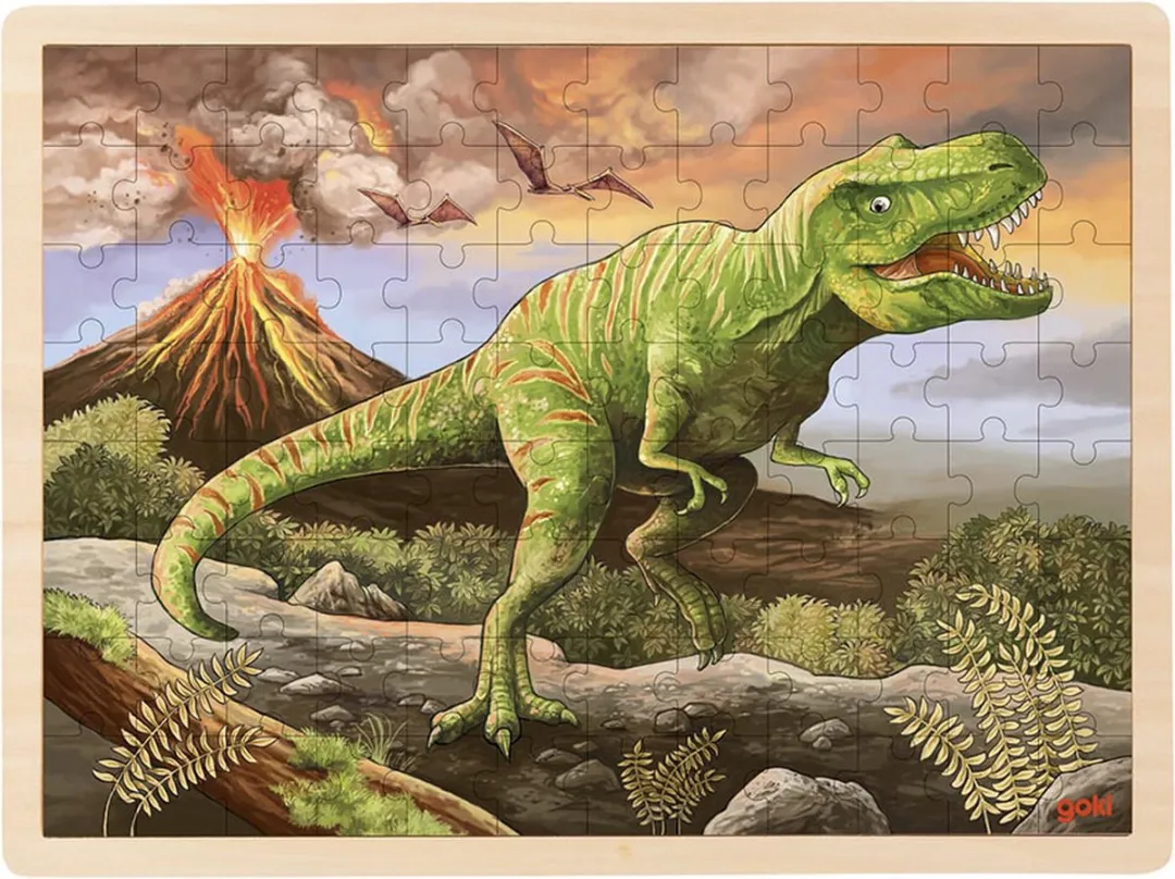 Goki T-REX Puzzel 96-delig Hout