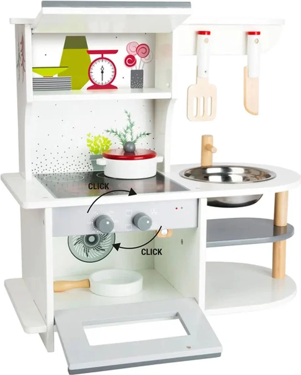 Small Foot Houten Speelkeuken Graceful - 6-delig Wit
