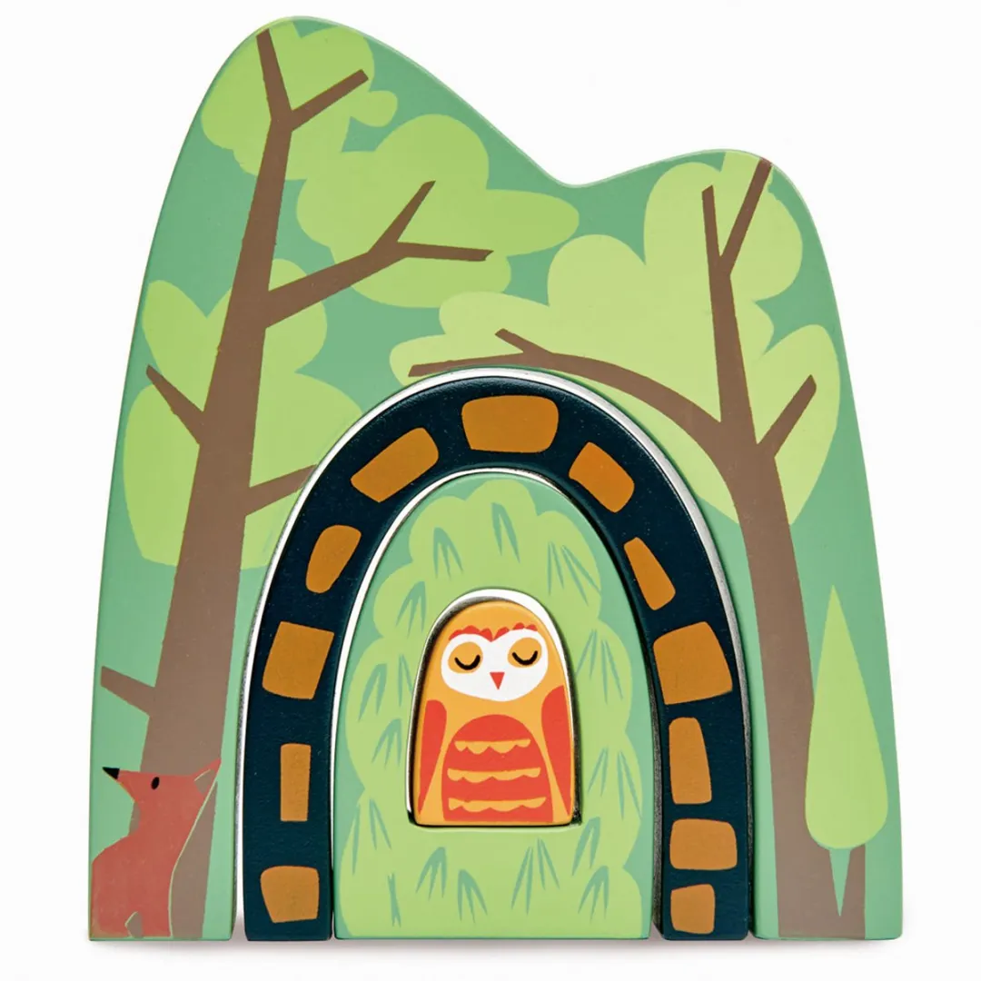 Tender Leaf Toys Bostunnel Speelset 16,5cm - 4-delig - Groen